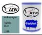 Preview: Volkswagen, Pacific Blue, L398: 500ml Lackdose, von ATW Autoteile West.